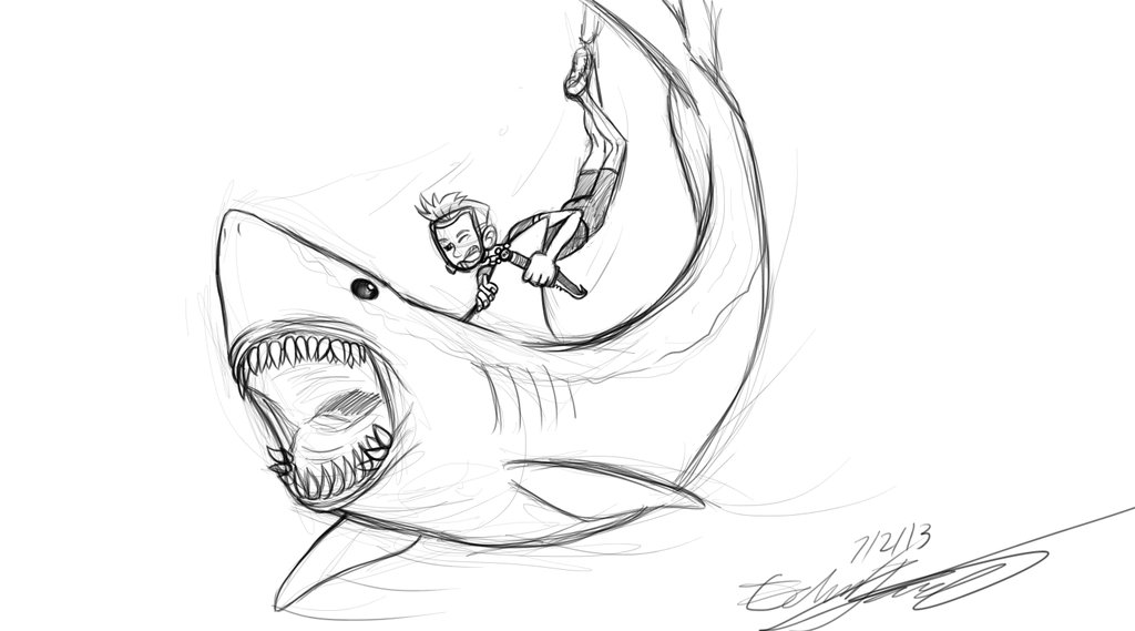 kratts wild coloring shark kratt chris riding deviantart power zombies plants vs