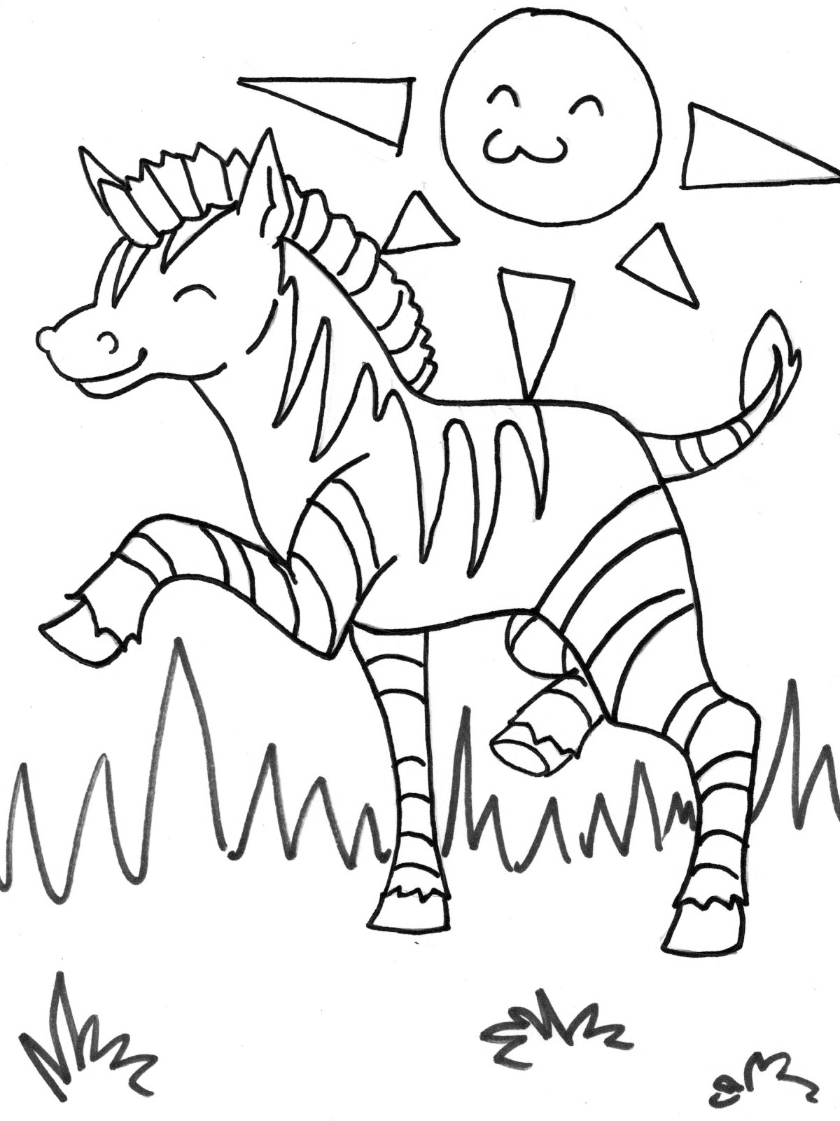 Marty zebra coloring pages download and print for free