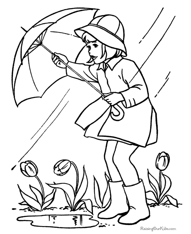 Rainy Day Coloring Pages To Download And Print For Free