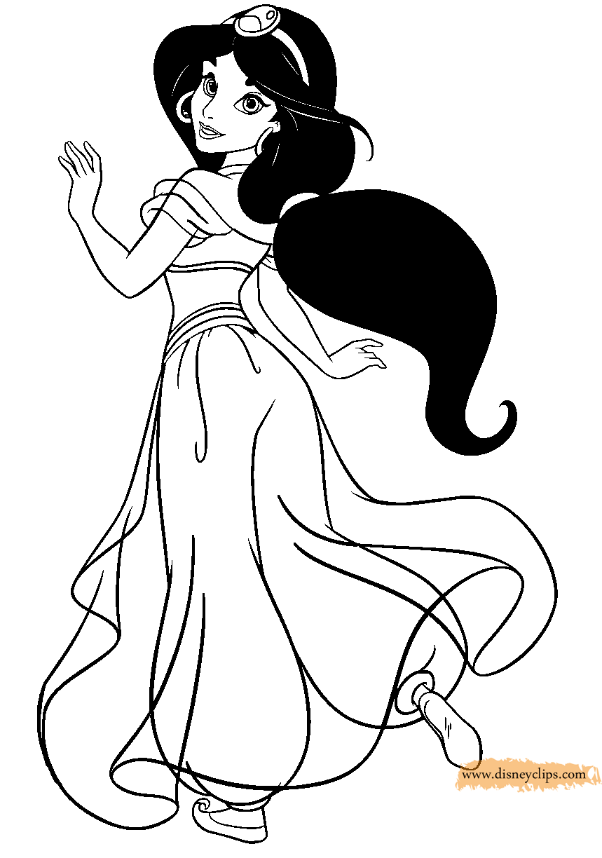 jasmine coloring book pages - photo #35