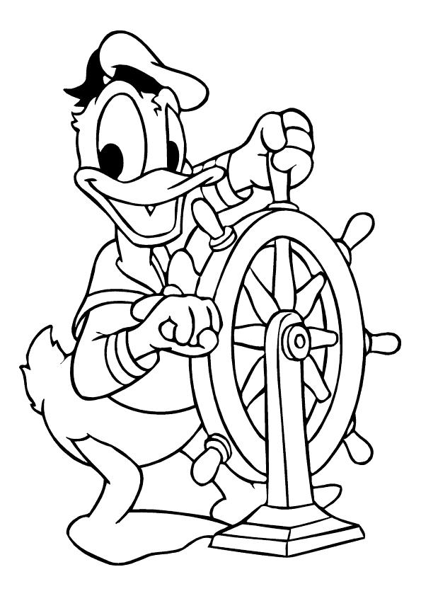 Donald Duck coloring pages to download and print for free