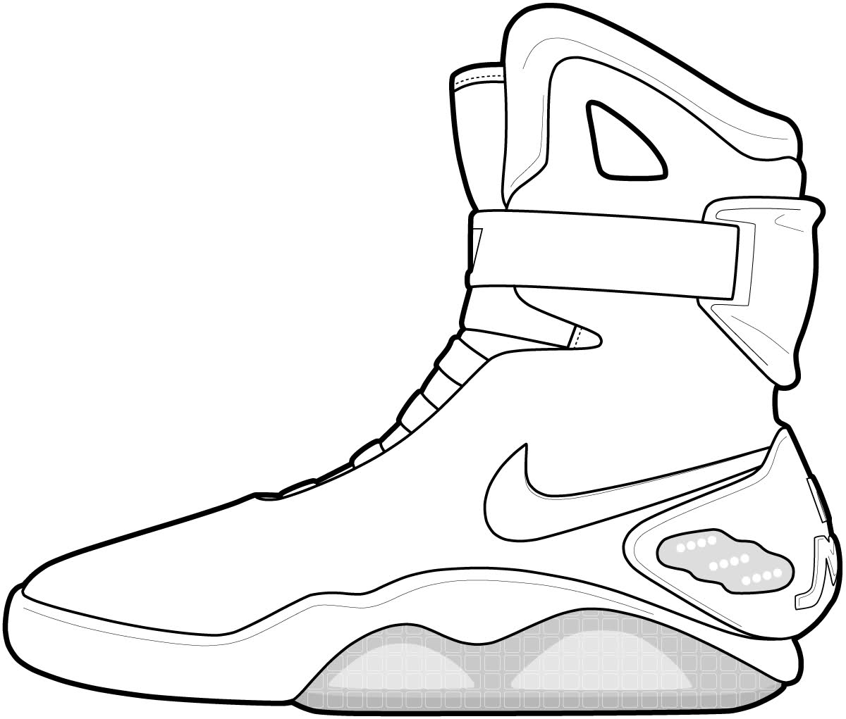 Basketball shoe coloring pages download and print for free