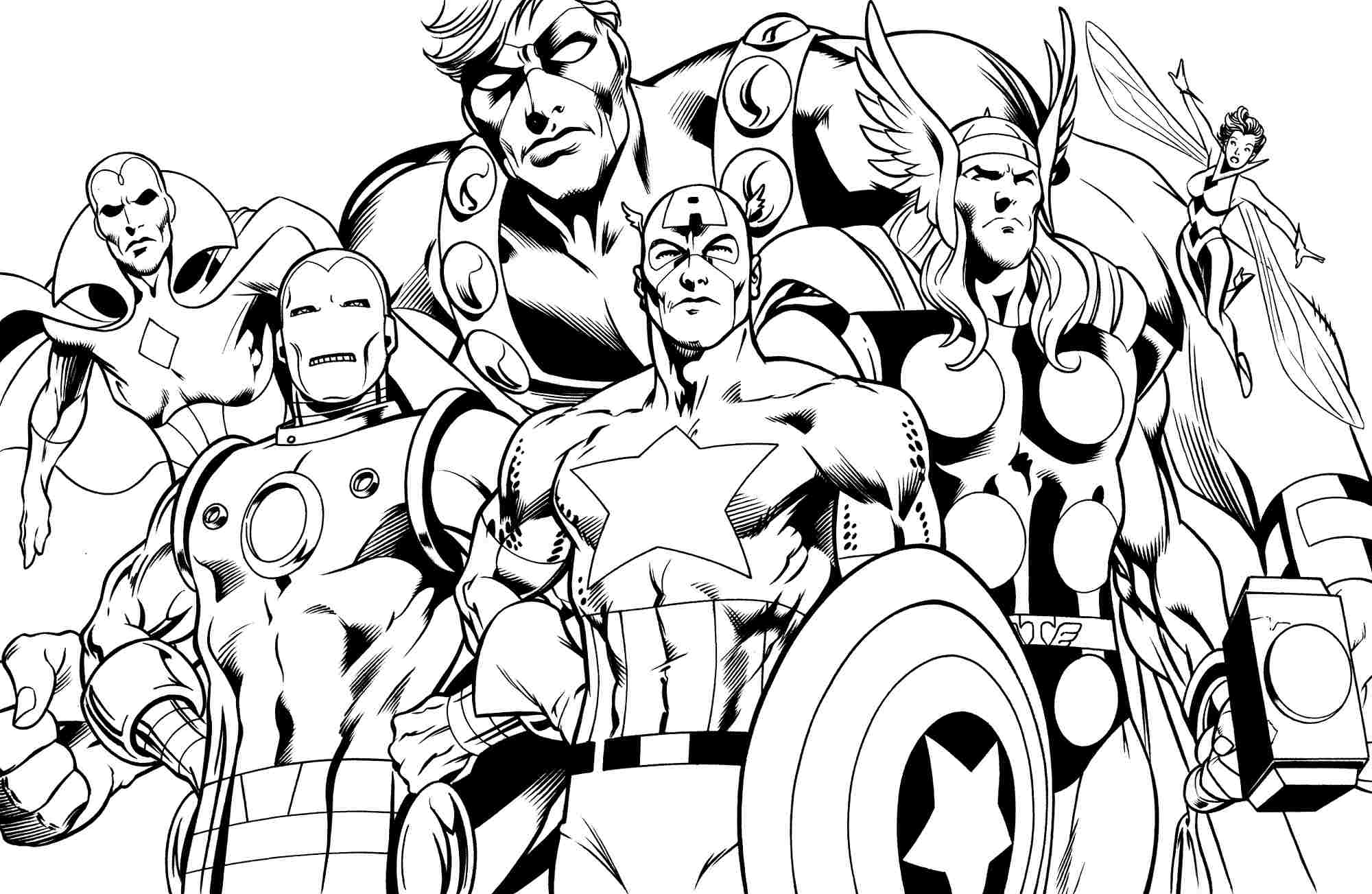 Superheroes coloring pages download and print for free