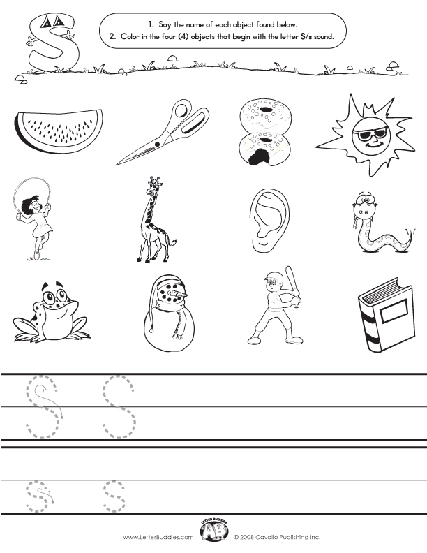 s sound coloring pages - photo #19