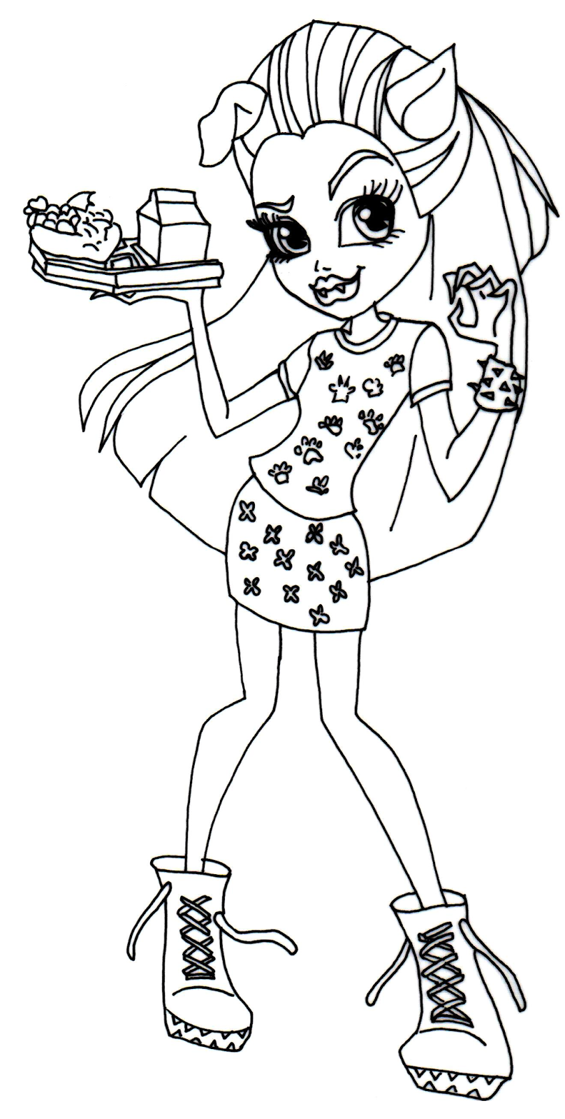 Chibi monster high coloring pages download and print for free