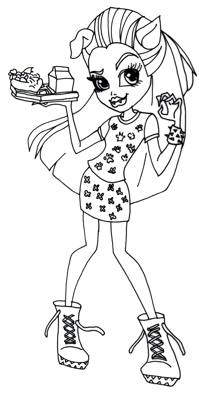 Chibi monster high coloring pages