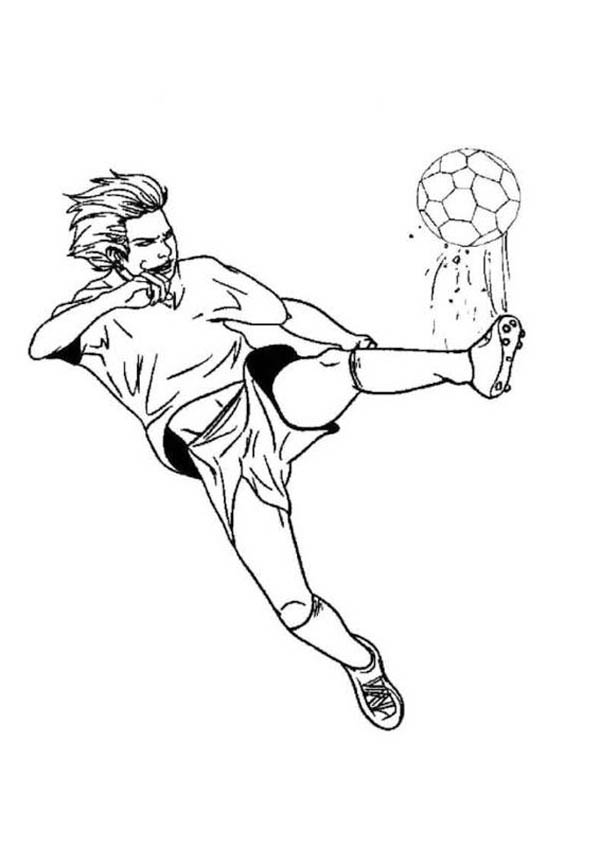 soccer coloring player hard printable kick boys players profesional doing recommended