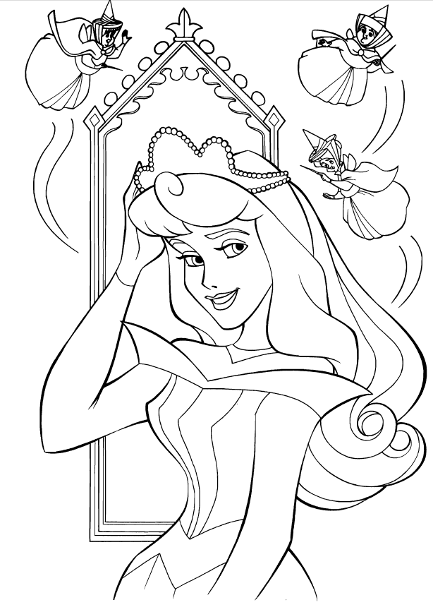 Princess aurora coloring pages to download and print for free