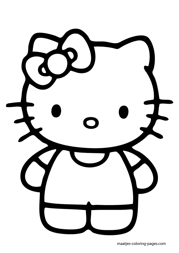 images of hello kitty coloring pages - photo #22
