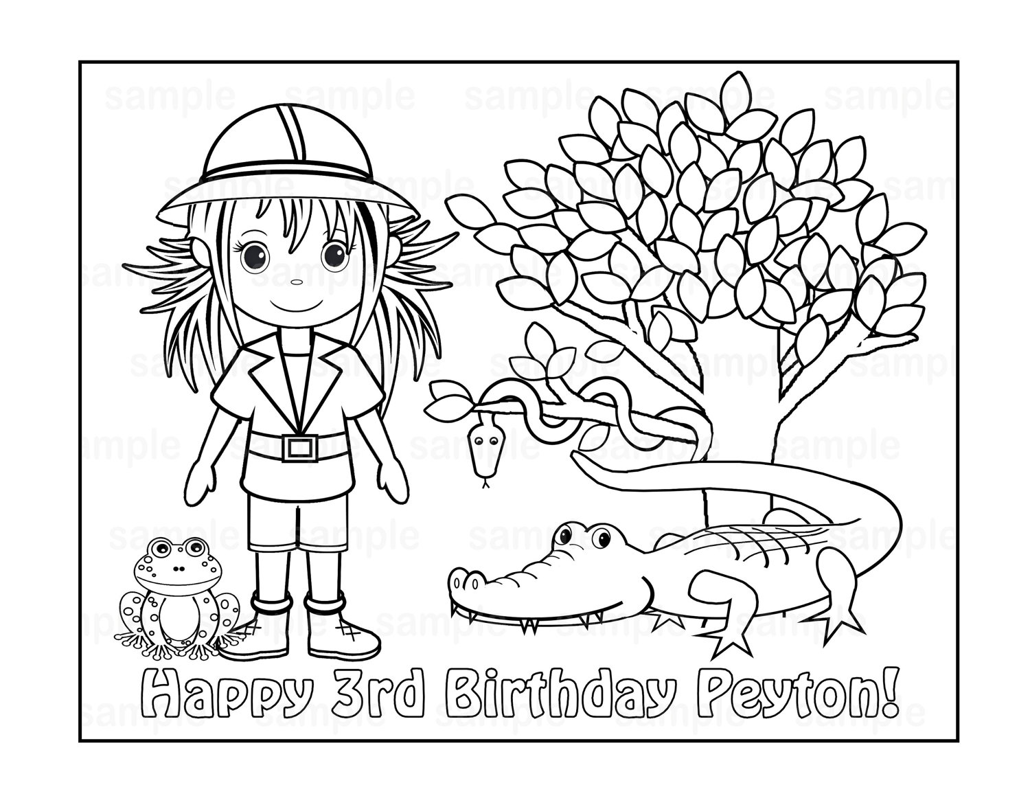 safari guide coloring pages - photo #1