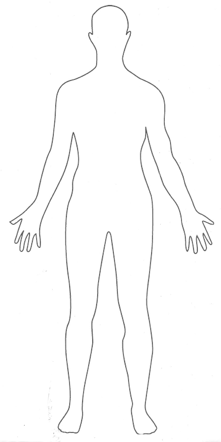 Body outline coloring pages download and print for free