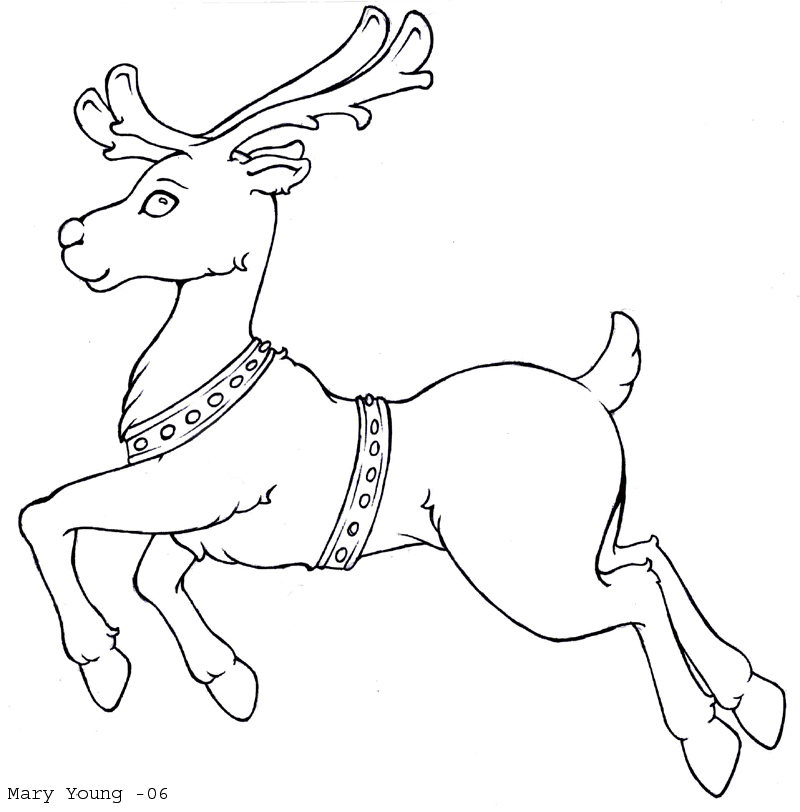 Reindeer coloring pages to download and print for free