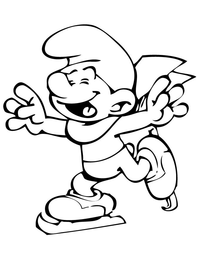 ice skating coloring pages to print - photo #22