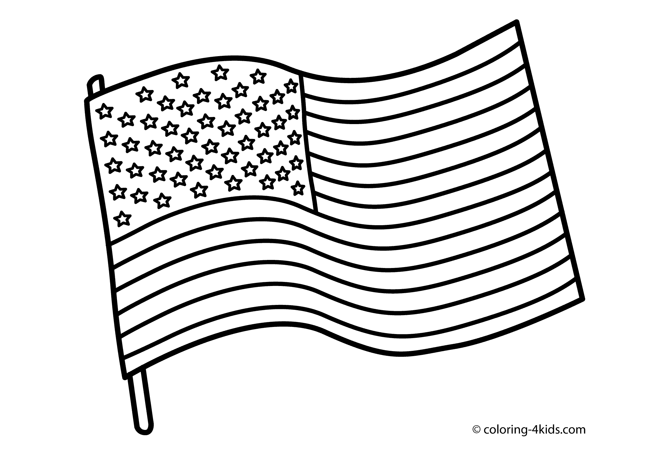 American Flag Coloring Page 8