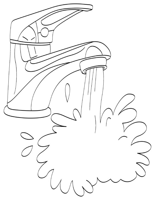 tap water coloring pages - photo #1