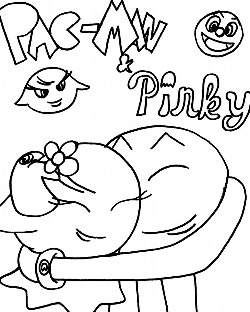 Pac man coloring pages to download and print for free