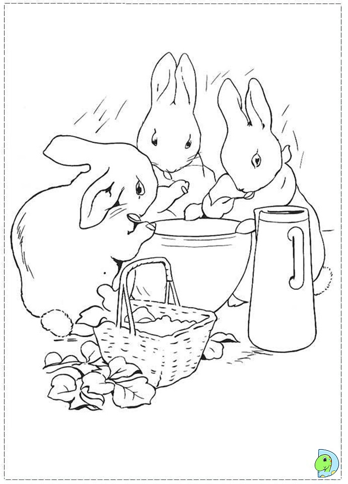 Peter rabbit coloring pages to download and print for free