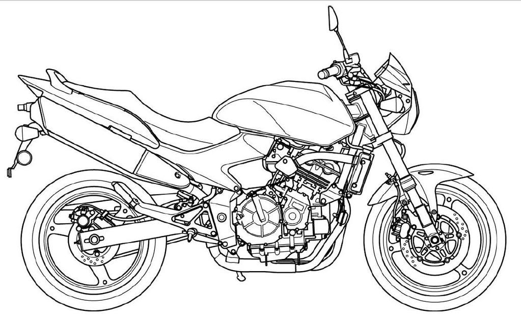 Motorcycle coloring pages to download and print for free