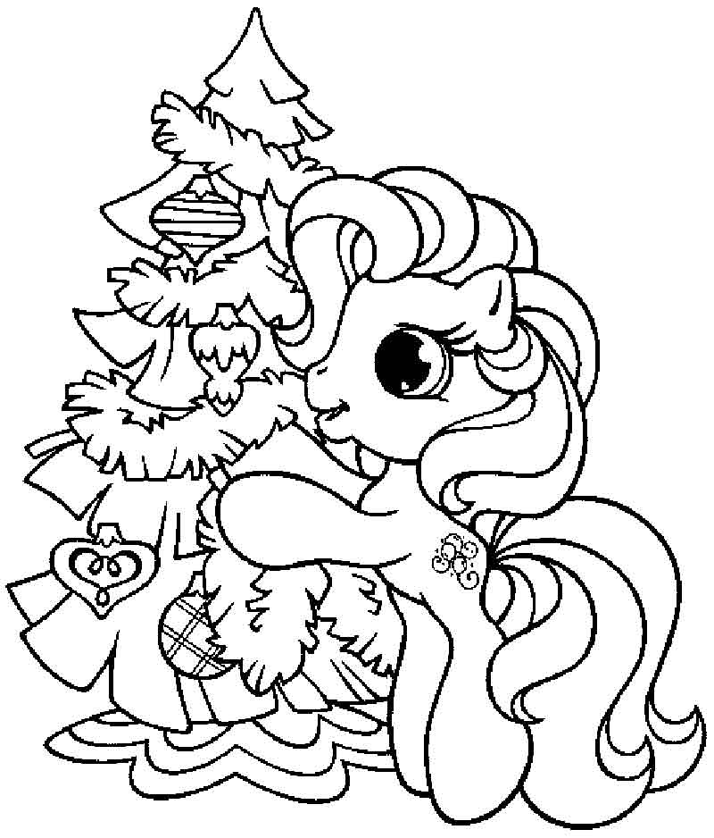 My little pony christmas coloring pages to download and print for free