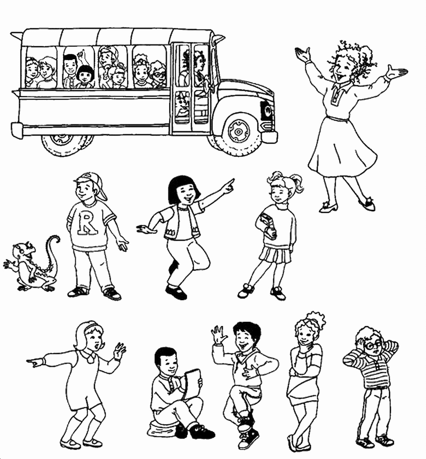 Magic school bus coloring pages to download and print for free