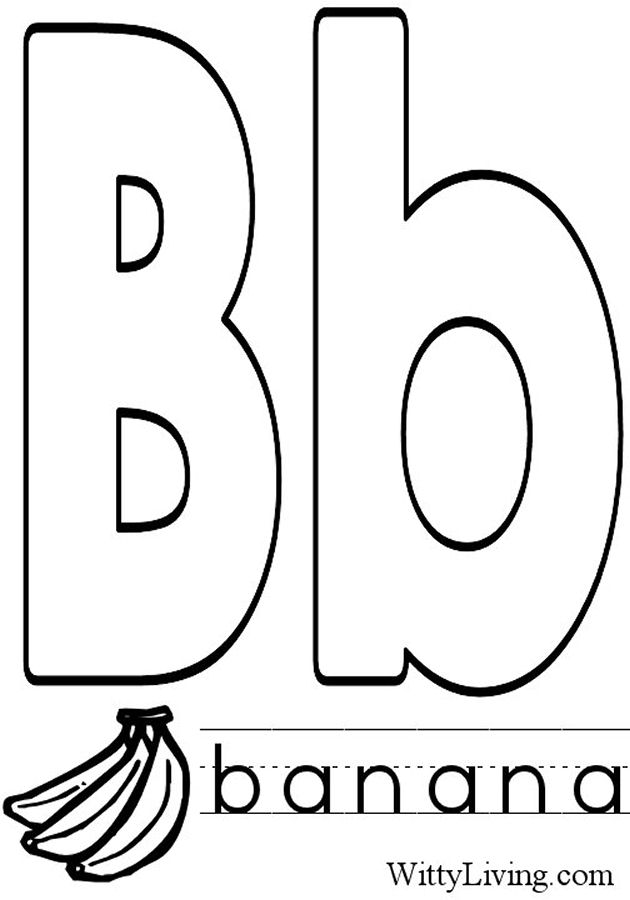 Letter b coloring pages to download and print for free