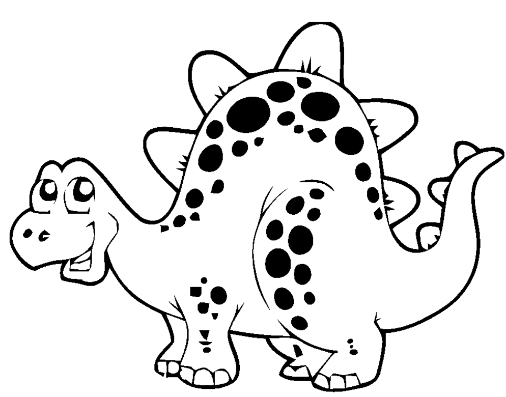 Baby dinosaur coloring pages to download and print for free
