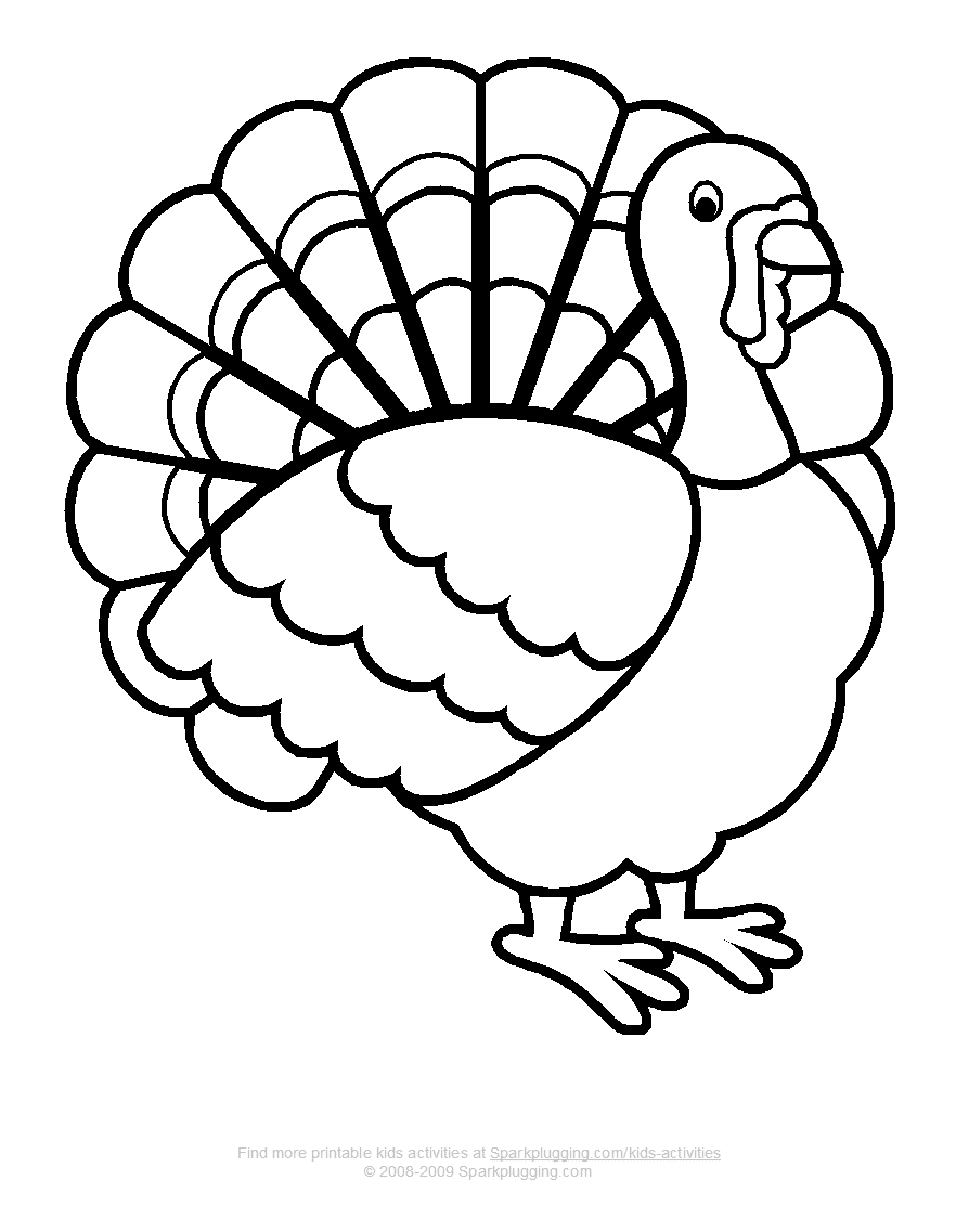 Turkey coloring pages to download and print for free