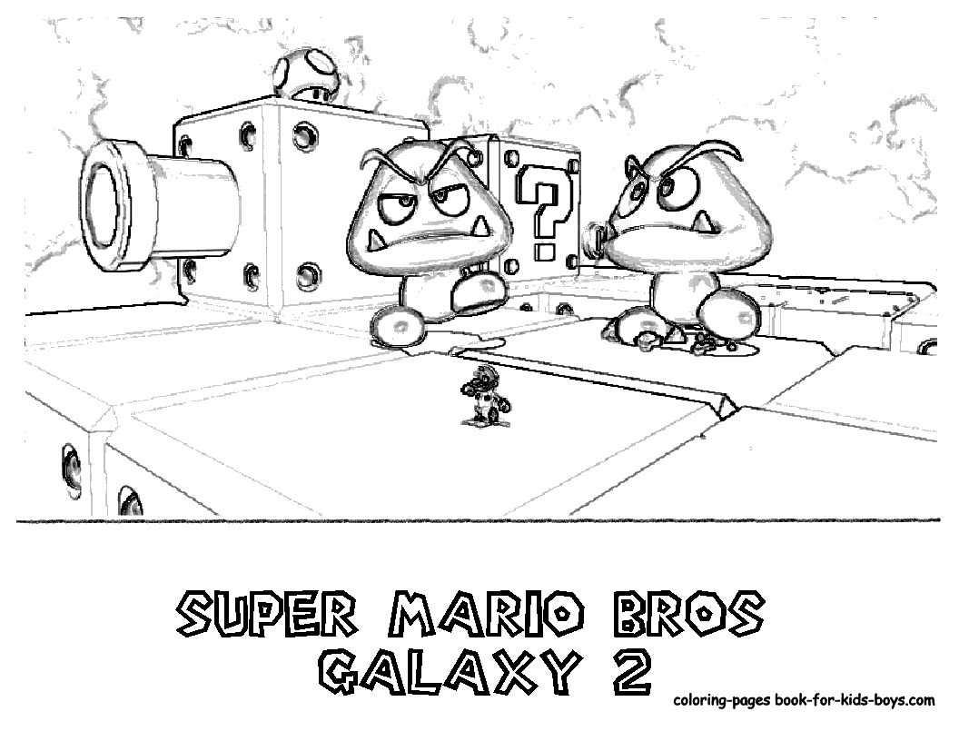 New super mario coloring pages