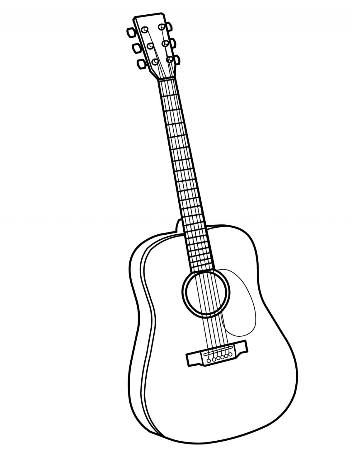 Guitar coloring pages to download and print for free