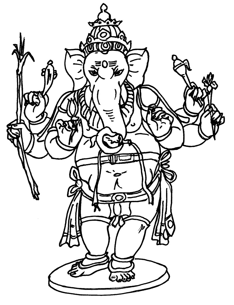 Ganesha coloring pages to download and print for free