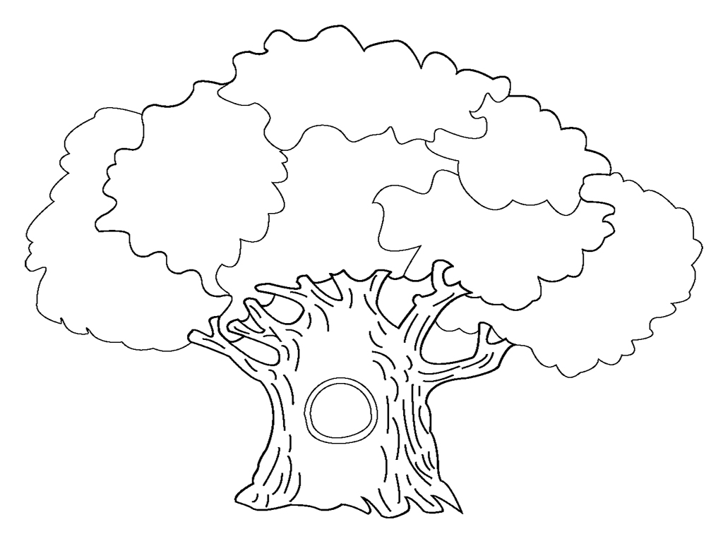 Tree coloring pages to download and print for free