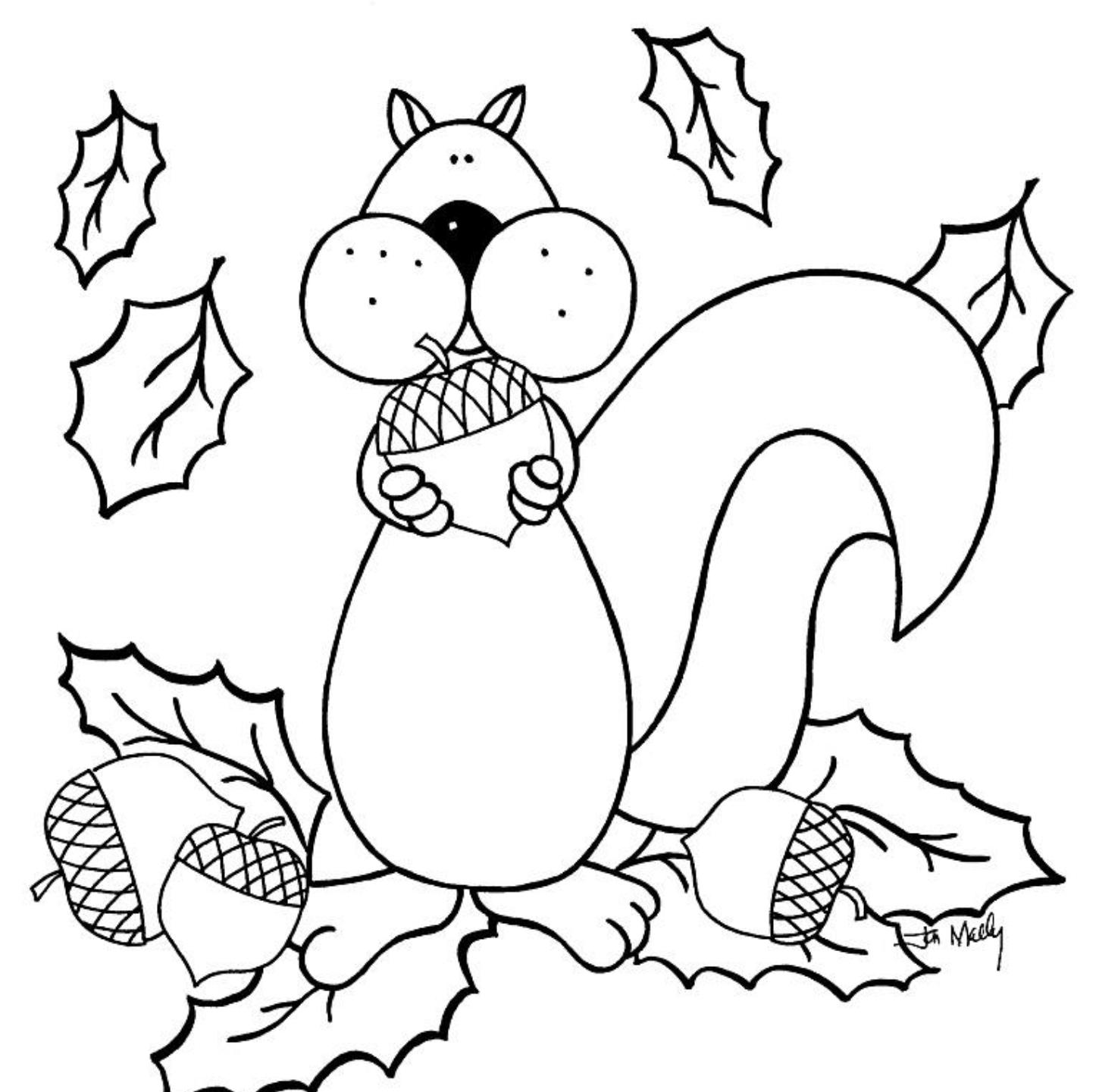 Fall coloring page