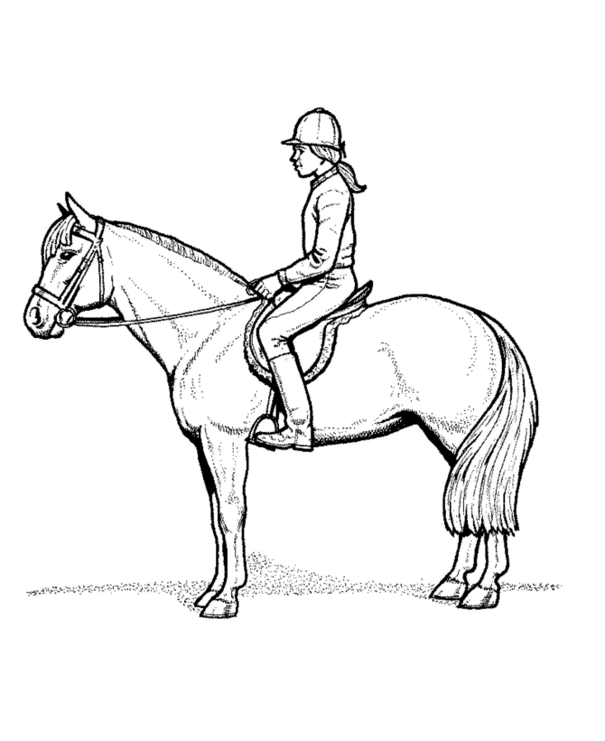 man riding horse coloring pages - photo #26