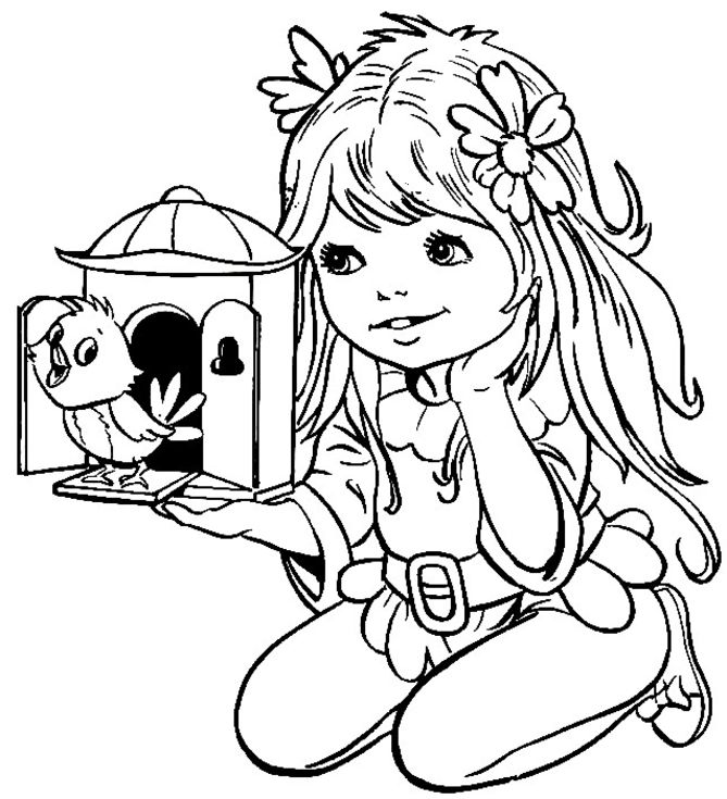 Cute girl coloring pages to download and print for free