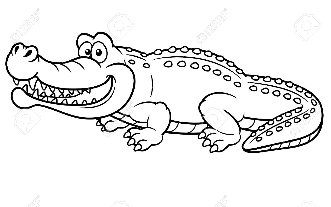 printable coloring pages crocodile - photo #30