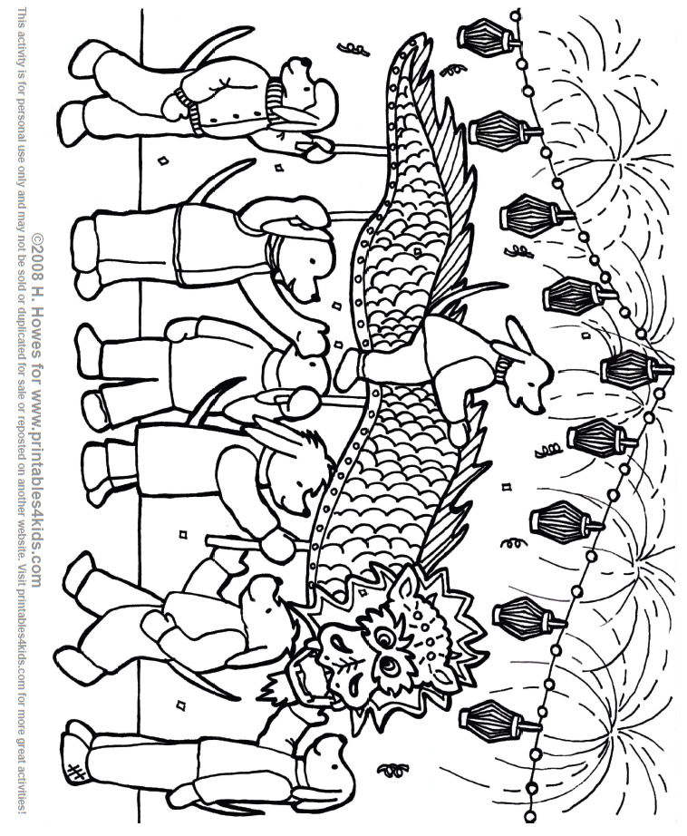 Chinese new year coloring pages to download and print for free