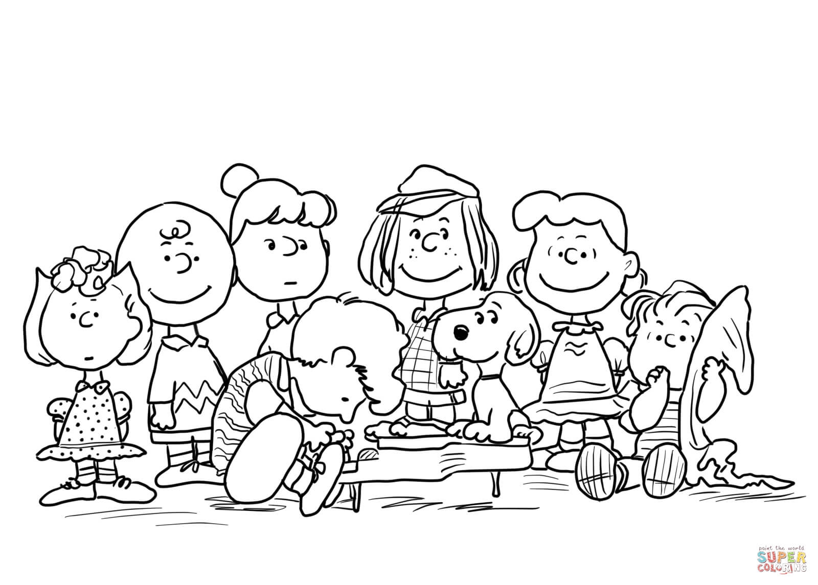 Charlie brown coloring pages to download and print for free