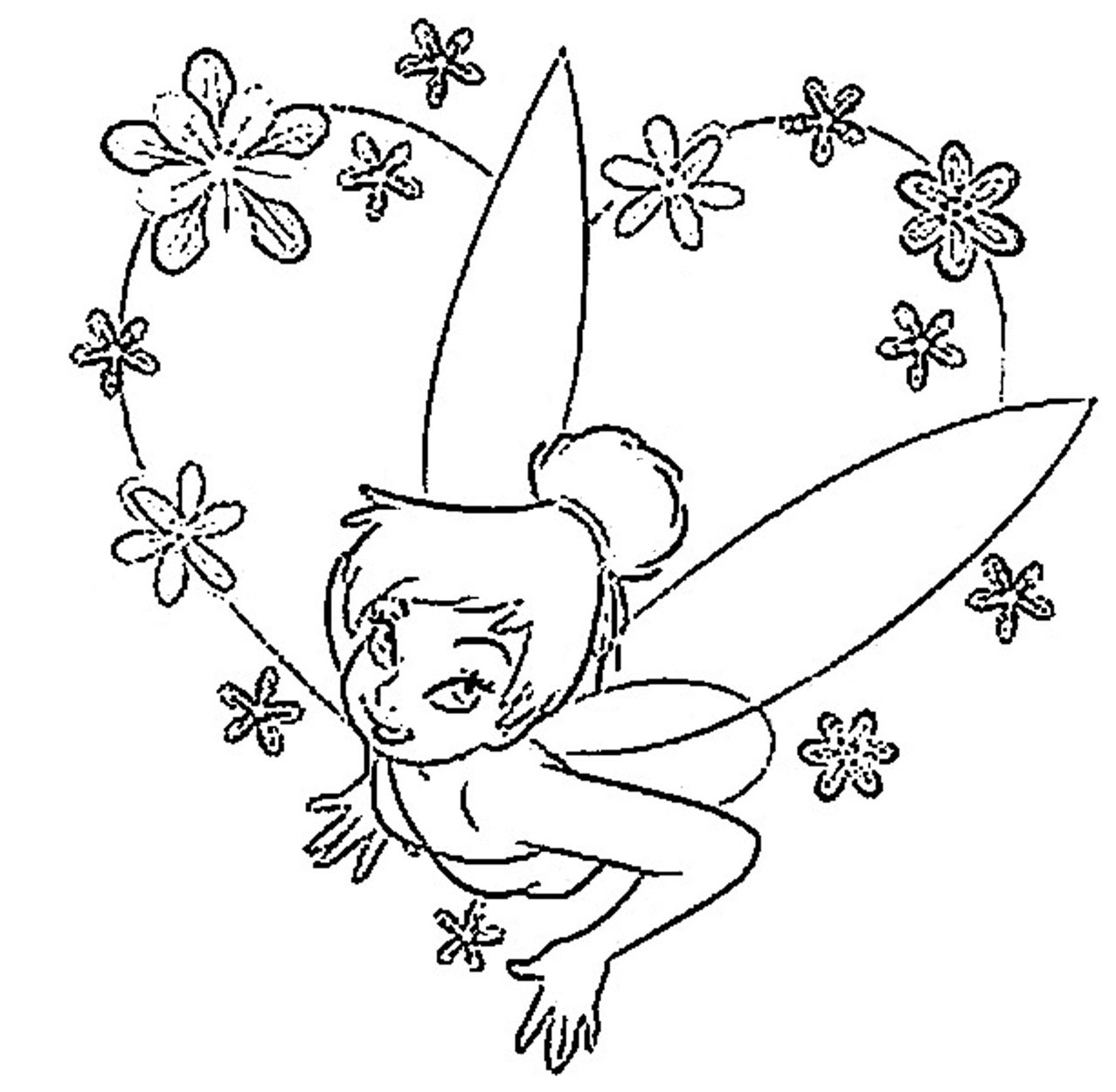 New Free Tinkerbell Coloring Pages 