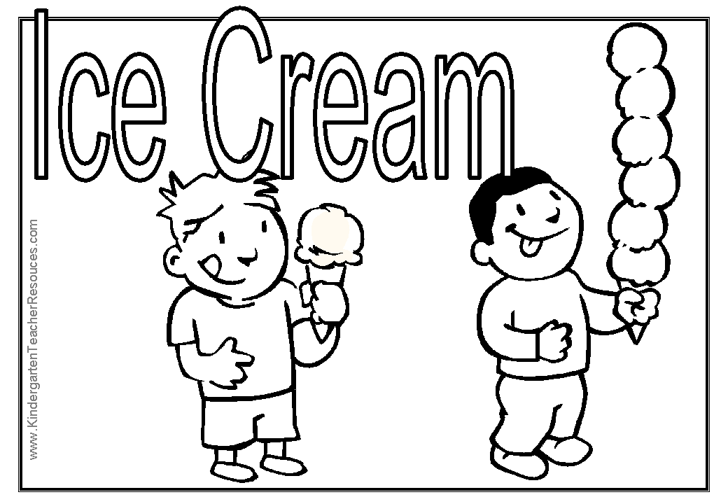 ice cream parlor coloring pages - photo #11