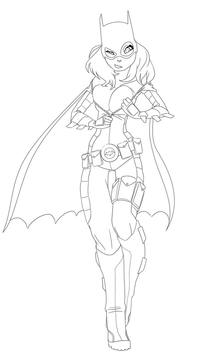Batgirl coloring pages to download and print for free