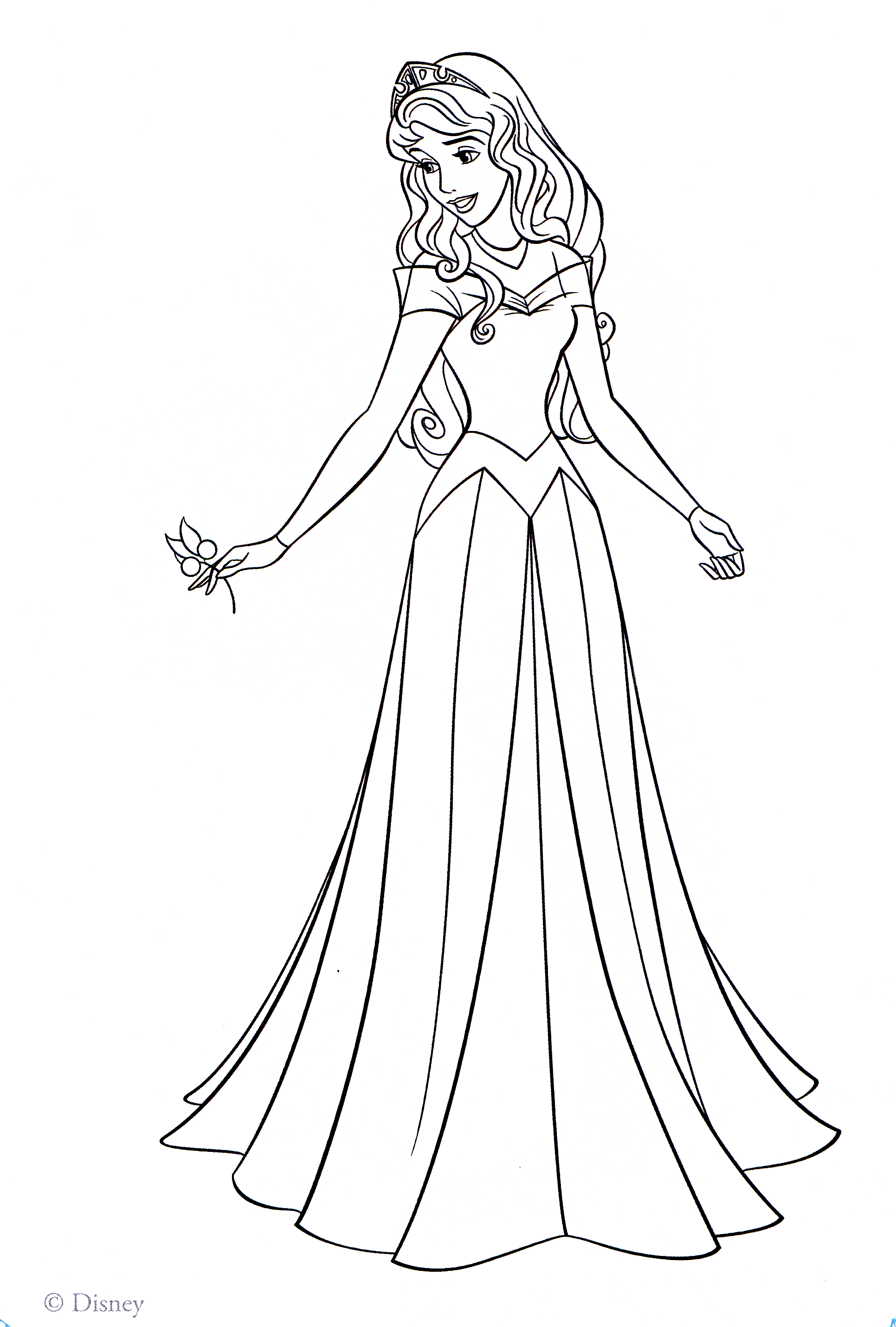 princess aurora coloring page