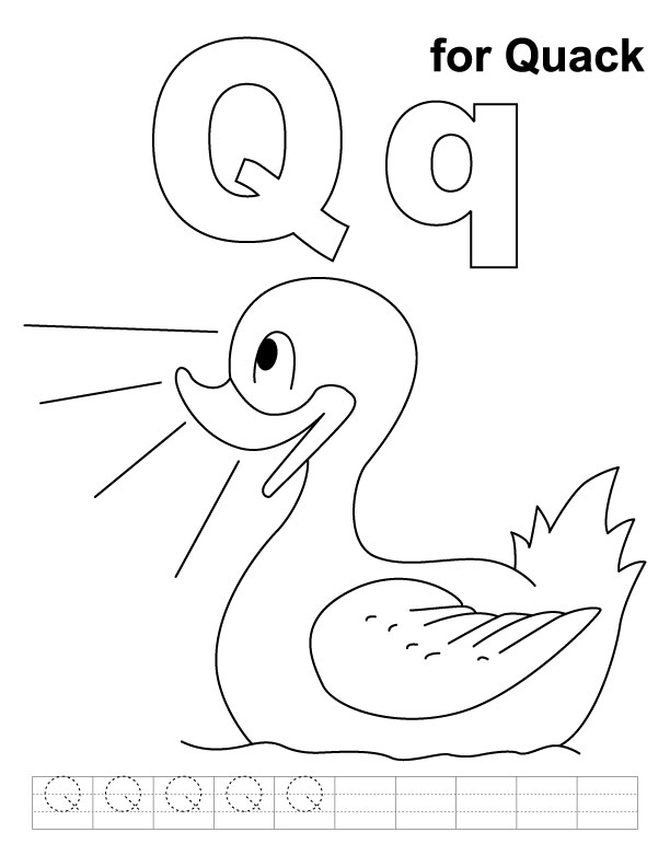 Letter q coloring pages download and print for free