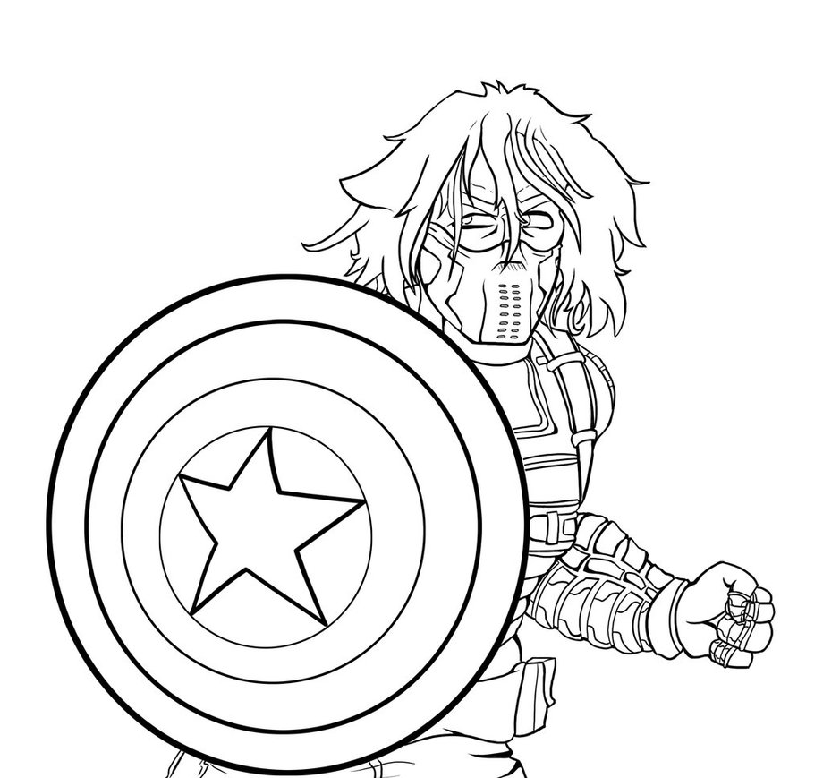 The winter soldier coloring pages download and print for free