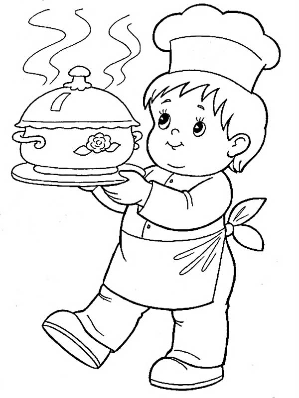 Cook coloring pages to download and print for free