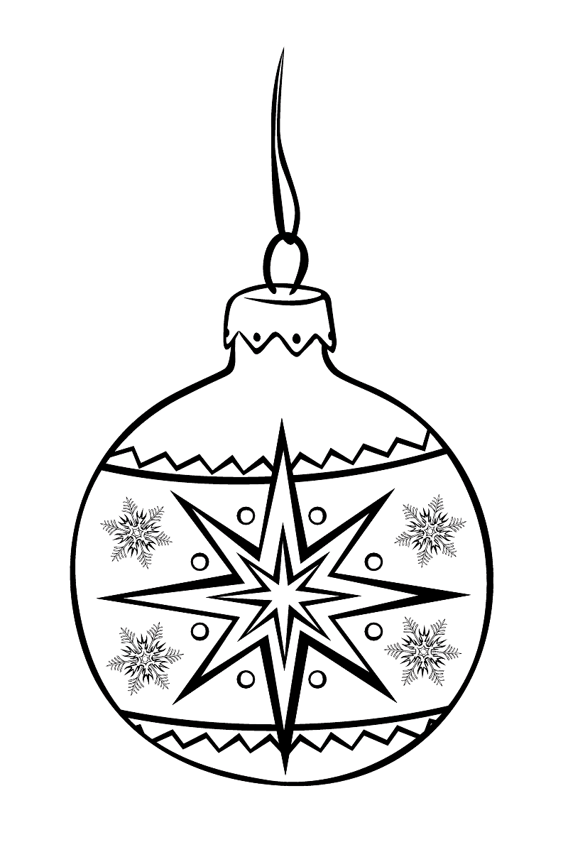 Christmas balls coloring pages to download and print for free