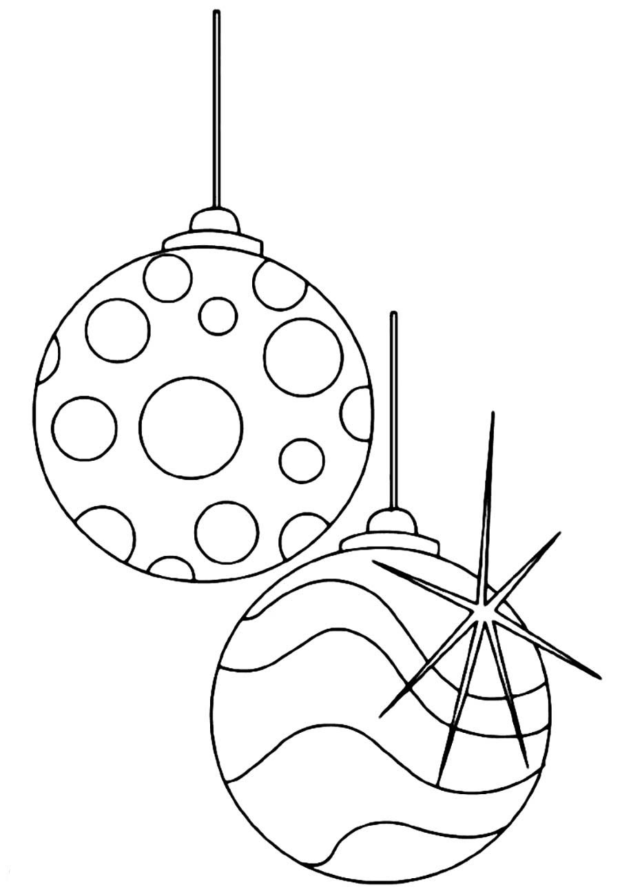 Christmas balls coloring pages to download and print for free