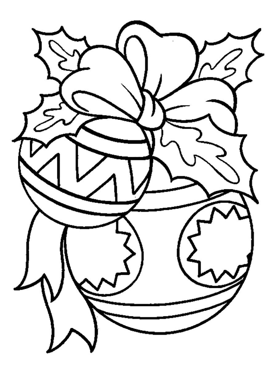 Christmas balls coloring pages to download and print for free