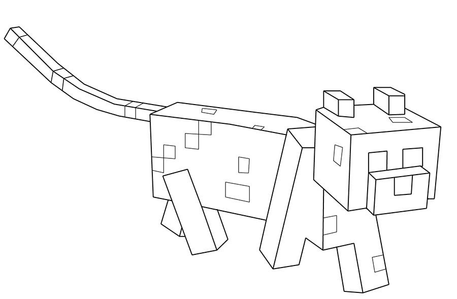 ocelot minecraft coloring pages - photo #3