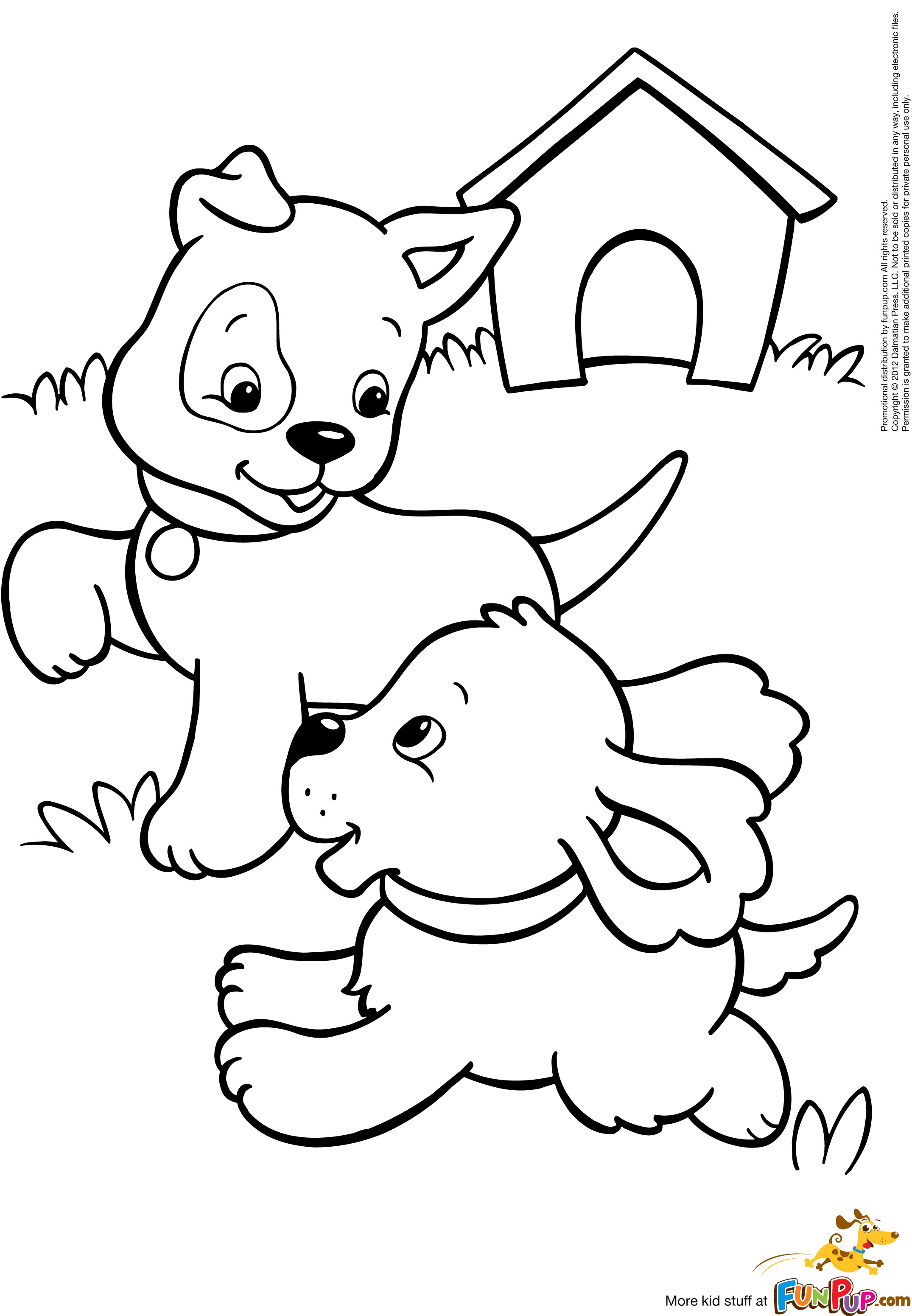 790 Simple Free Coloring Pages For Dogs with Animal character