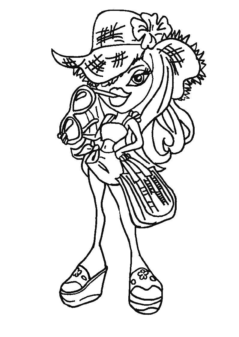 Simple Coloring Pages Of Bratz Dolls with simple drawing